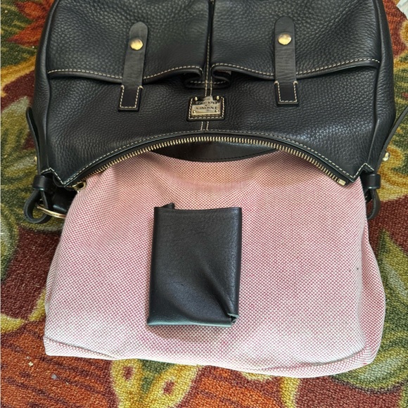 Dooney & Bourke Hobo Handbag Armbag Purse Black Pebble Leather - Picture 11 of 16